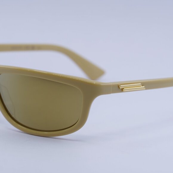 Bottega Veneta BV1327S 004 Sunglasses Yellow Cat Eye Frame, Brown Lenses main image 4